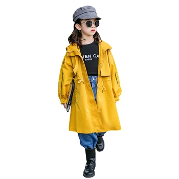 

Fashion Children Windbreaker Age For 4 - 16 Years Teenager Winter Long Warm Coats 2021 New Spring Boys Girls School Windbreakers