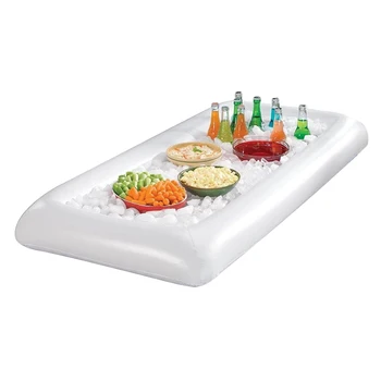 

Hotel With Drain Plug For Party Holder Inflatable Ice Serving Buffet Bar Picnic Multifunction Camping Beer Table Salad Food