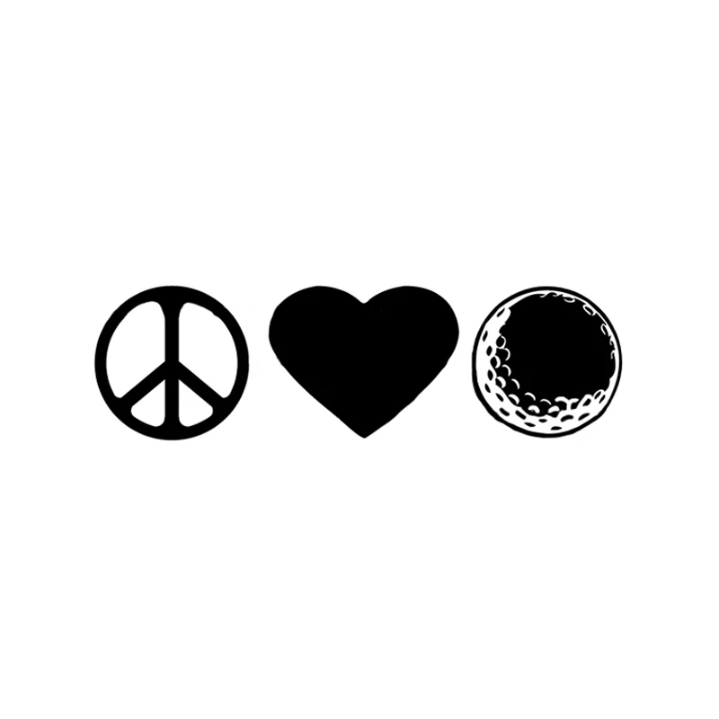 СПП 15 2*4 5 см интересные Peace Love Гольф Декор автомобильное моделирование Стикеры