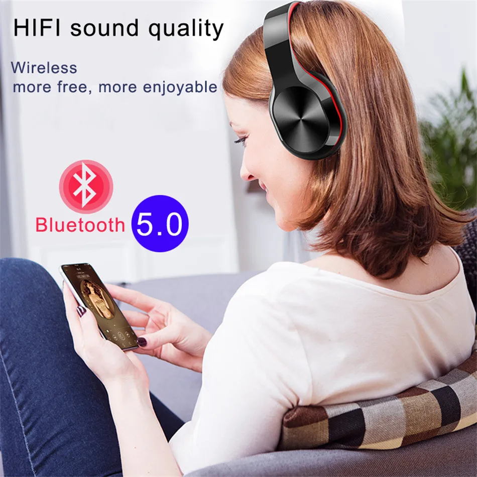 OTTWN T5 Bluetooth наушники с шумоподавлением Беспроводная Спортивная гарнитура Стерео Игровые наушники с микрофоном для мобильных телефонов