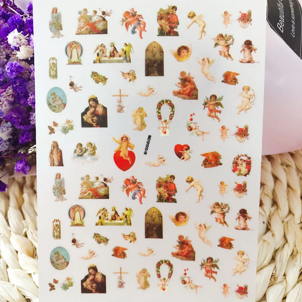 

1 Sheet Angel 3D Ultra-thin Nail Art Sticker Cartoon Nail Decoration DIY Accessories Adhesive Decals Angel Nail Stickers Tr#028