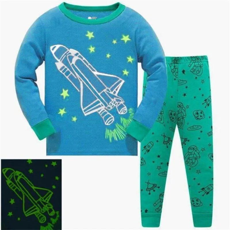 Kids Boy Girls Clothing Pajamas Set 100% Cotton Children Sleepwear 2 Pieces Cartoon Tops +Pants Toddler Kid Clothes Pyjamas pajama sets baby boy