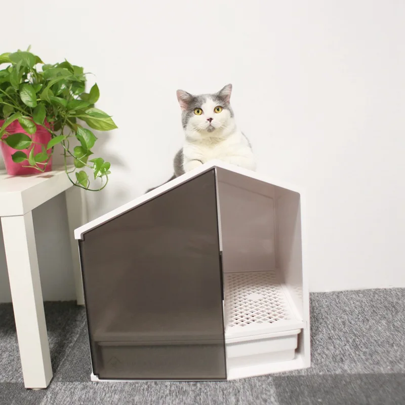 

M8 Cat Sand Pot Double Drawer Type Anti-splash Cat Sand Pot Closed Cat Dung Pot Large Anti-stink Cat Toilet Pets