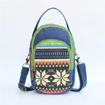 

Cotton floral printing women mini handbag ladies shoulder cross-body bag female bolsa feminina bolso mujer for teenager girls