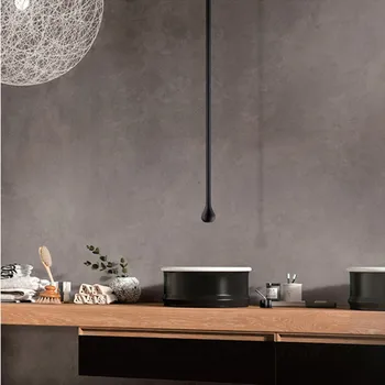

Bathroom Hang Ceiling Basin Faucet Wall Mounted Ceiling Tap Water Drop Brass Bathtub Faucet Black Hot and Cold Ceiling Water Tap