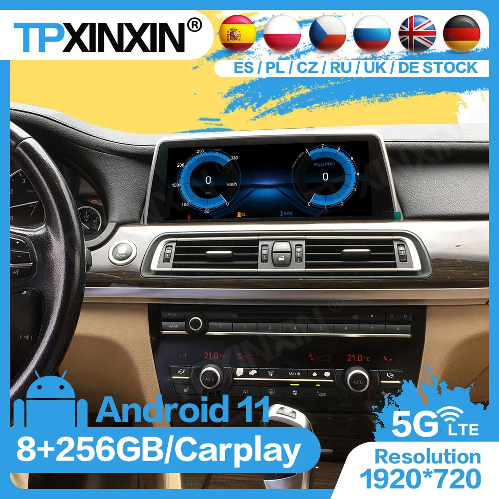 

8 + 256 ГБ радиоприемник Android 11 для BMW серий 7 F01 F02 2009 2010 2011 2012 2013 2014 2015 головное устройство навигационного видеоплеера