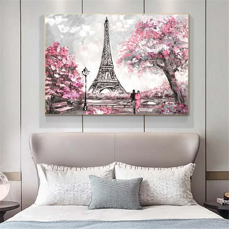 

Paris Street View Wall Art Canvas Paintings For Living Room Paris Tower Modern Posters And Prints Wall Pictures For Home Decor