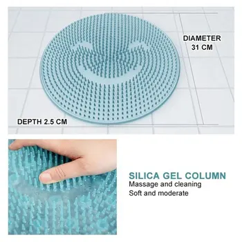 

Bathroom Non-Slip Feet Massage Pad with Suction Cup Foot Cleaning Mat Scrubber Shower Feet Clean Promote Blood Circulation