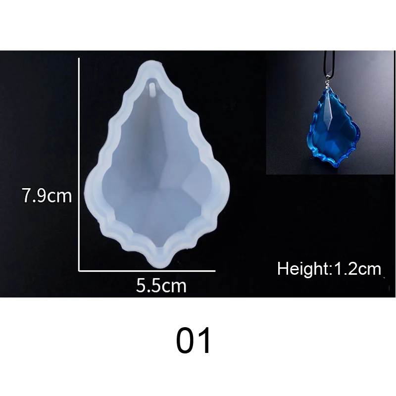 Popular1PC 3D кулон DIY ожерелье ювелирные изделия формы подвески со шкалой из кристаллов Ювелирные изделия смолы формы для ювелирных изделий инструмент - Цвет: Semi-stereo 01