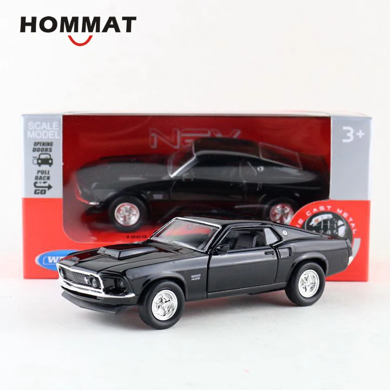 HOMMAT 1:36 винтажная модель Mustang Boss 429 автомобиля металлический сплав литая под