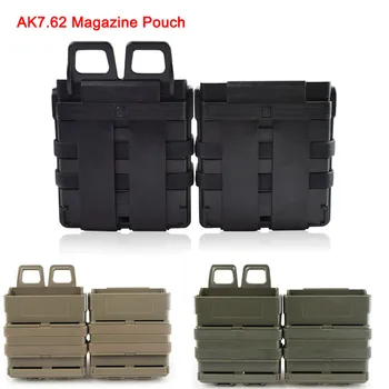 

Tactical AK7.62 Magazine Pouch Molle Bag for M4 Military Airsoft Rifle Mag Pouch Quick Release Magazine Box Case Hunting Gear