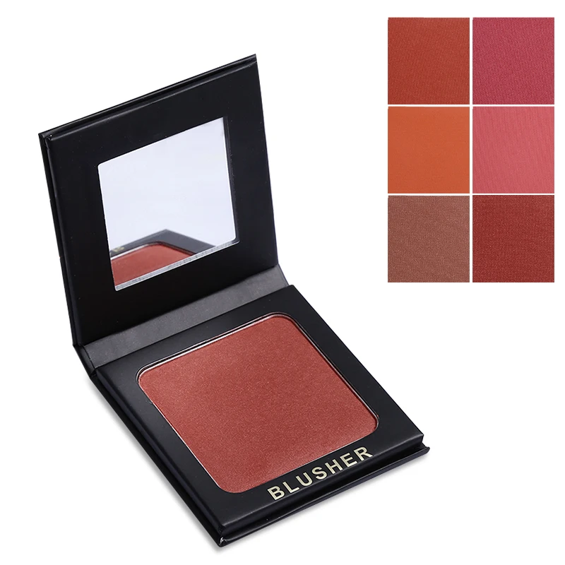 6 Colors Professional Pressed Blush Palette Face Makeup Mineral Matte Blusher Lasting Cheek Sleek Shadows Blusher Cream TSLM2