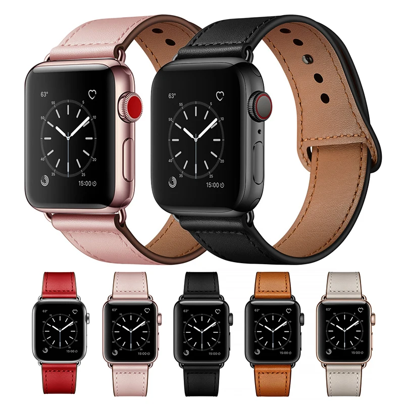

Leather Apple Watch Band For Iwatch1/2/3/4Retro Genuine Leather Apple Watch Band Classic Strap For IWatch Series 4 3 2 1