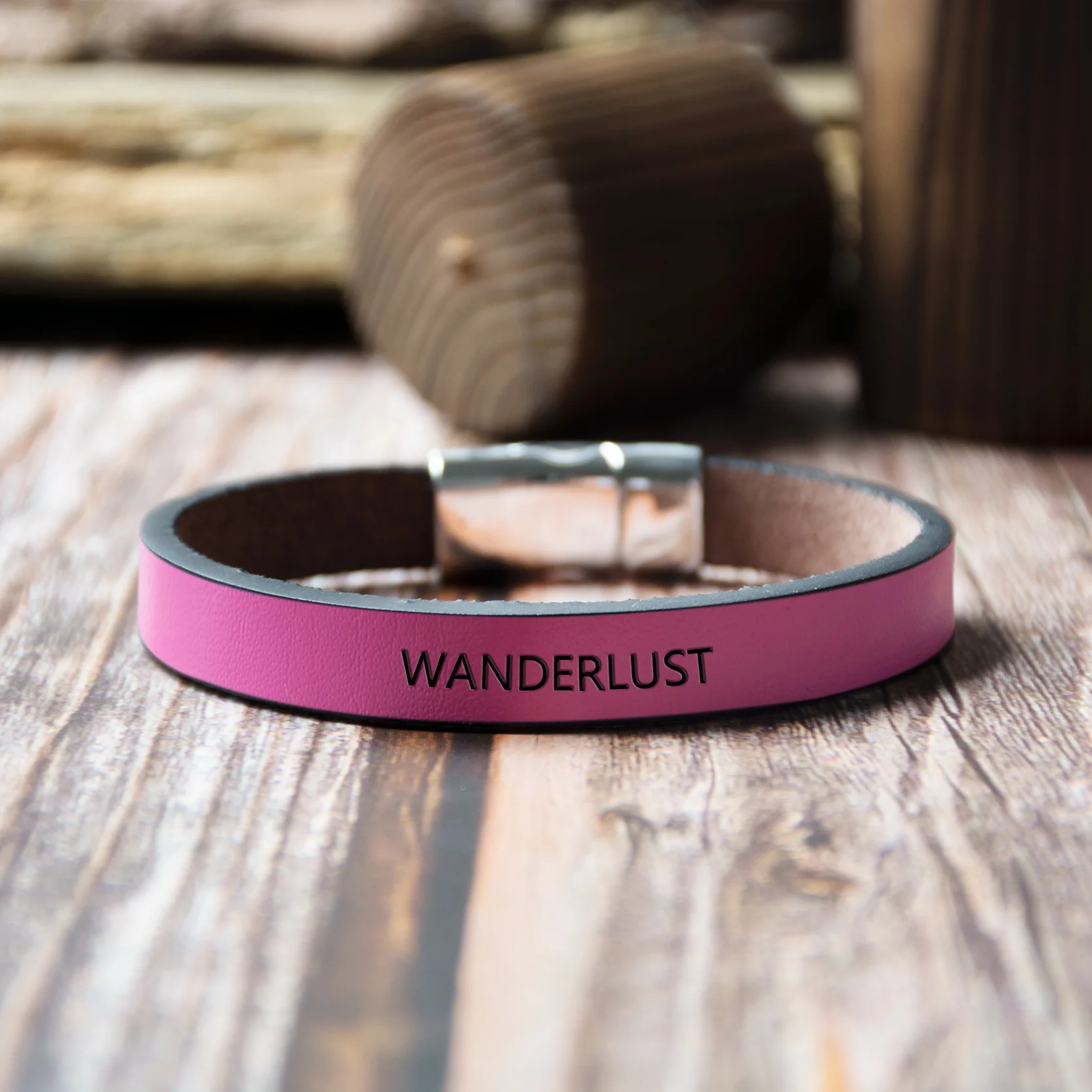 WANDERLUST кожаный браслет сообщение манжеты браслеты для женщин и мужчин браслет с защелкой мантра манжеты для мужчин и женщин подарок