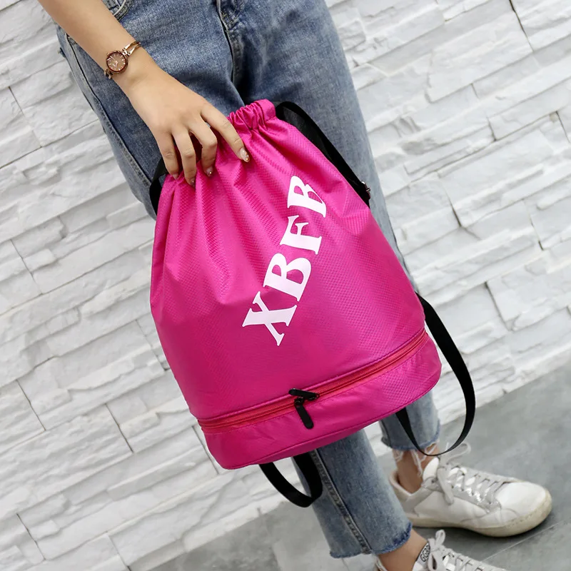 

Drawstring Bag Drawstring Storage Backpack Nylon Outdoor Fitness Backpack Football Basketball Sports Bag