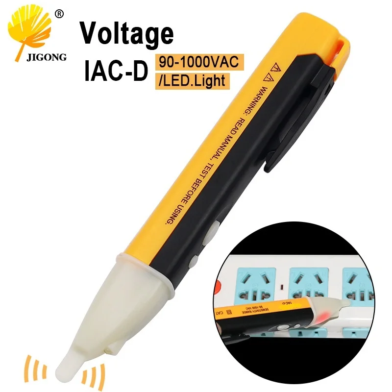 

Electric indicator 90-1000V Socket Wall AC Power Outlet Voltage Detector Sensor Tester Pen LED light