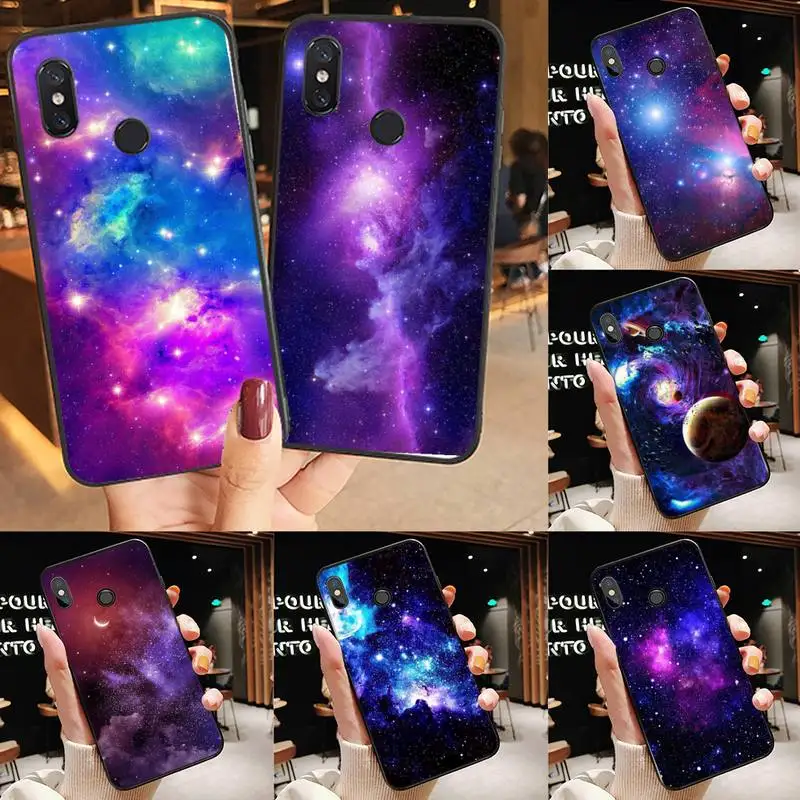 

purple Starry Sky pattern aesthetics Phone Case For Xiaomi Redmi 4x 5 plus 6A 7 7A 8 mi8 8lite 9 note 4 5 7 8 pro