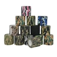 

12 Rolls Hunting Camo Stretch Bandage Self-adhesive Non-woven Camouflage Hunting Camo Stealth Tape Rifle Gun Stretch Wrap Cover