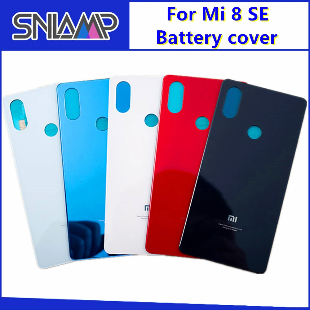 

100%Original Xiaomi mi 8 SE Back Battery Cover Case 3D Glass Rear Door Housing Cover Case Panel Replacement For Xiaomi mi8 SE