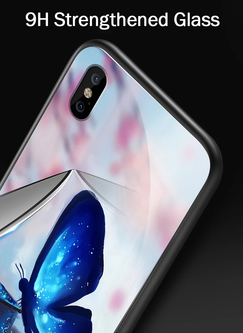 Для iPhone 5S, se, 6, 6 S, 7, 8 Plus XR XS MAX заднее закаленное Стекло чехол для Meizu M5 M6 M8 M9 Примечание 16th Plus TPU противоударный жесткий чехол