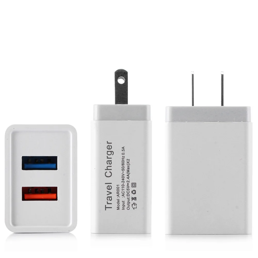 Xilecaly Dual USB зарядное устройство 5 в 2,4 А Быстрая зарядка настенное зарядное устройство адаптер ЕС Разъем для мобильного телефона для iphone ipad mini samsung Xiaomi