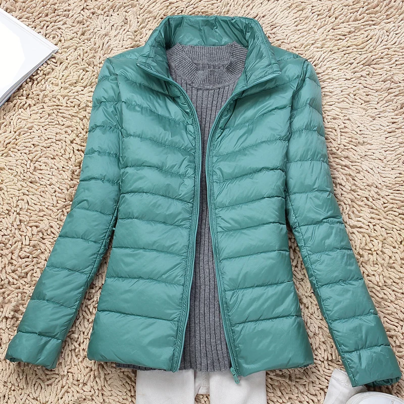 

2019 winter New Down Jacket fashion Keep warm White duck down Coats Female Solid color Slim Large size Down jacket Womens