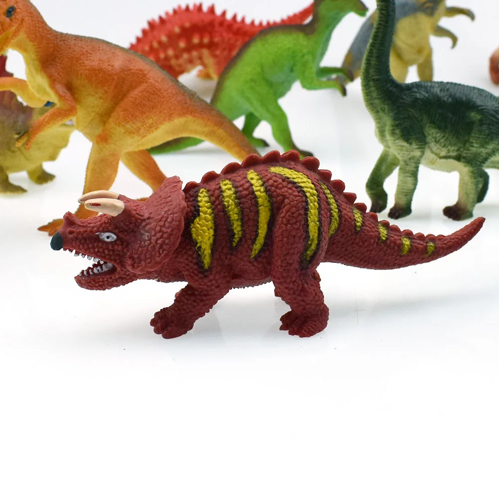 12-PVC Jurassic Tyrannosaurus Rex Duck-Billed Dinosaur Brontosaurus Triceratops Dinosaur Toy Model AliExpress Supply of Goods