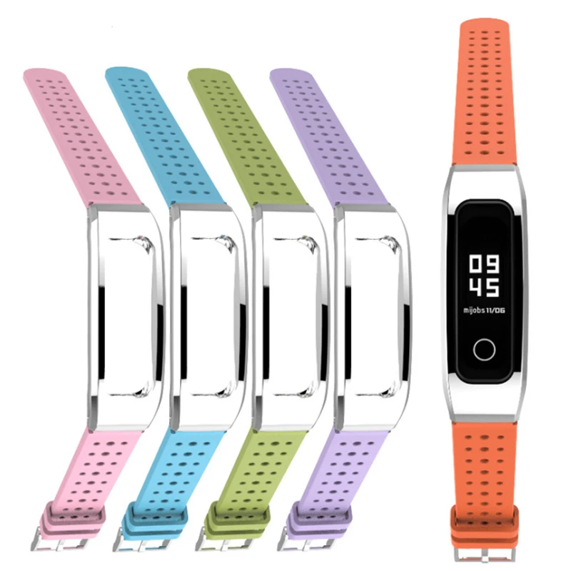 Mijobs магнитное Силиконовое Сменное кольцо для huawei Honor Band 4 версия для бега цветной водонепроницаемый ремешок для часов для huawei