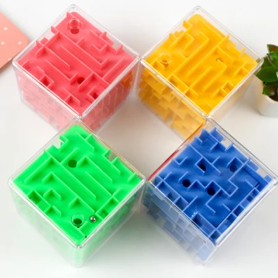 8x8x8 3D куб лабиринт игрушка Чехол Коробка баланс вызов магические Кубики-пазлы стальной шар лабиринт Развивающие игрушки для детей
