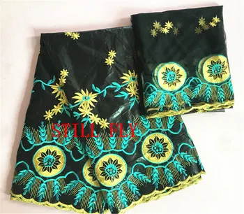 

STILL FLY jacquard brocade fabric black african bazin riche brocade fashion women basin riche lace for dress 5+2yards/lot