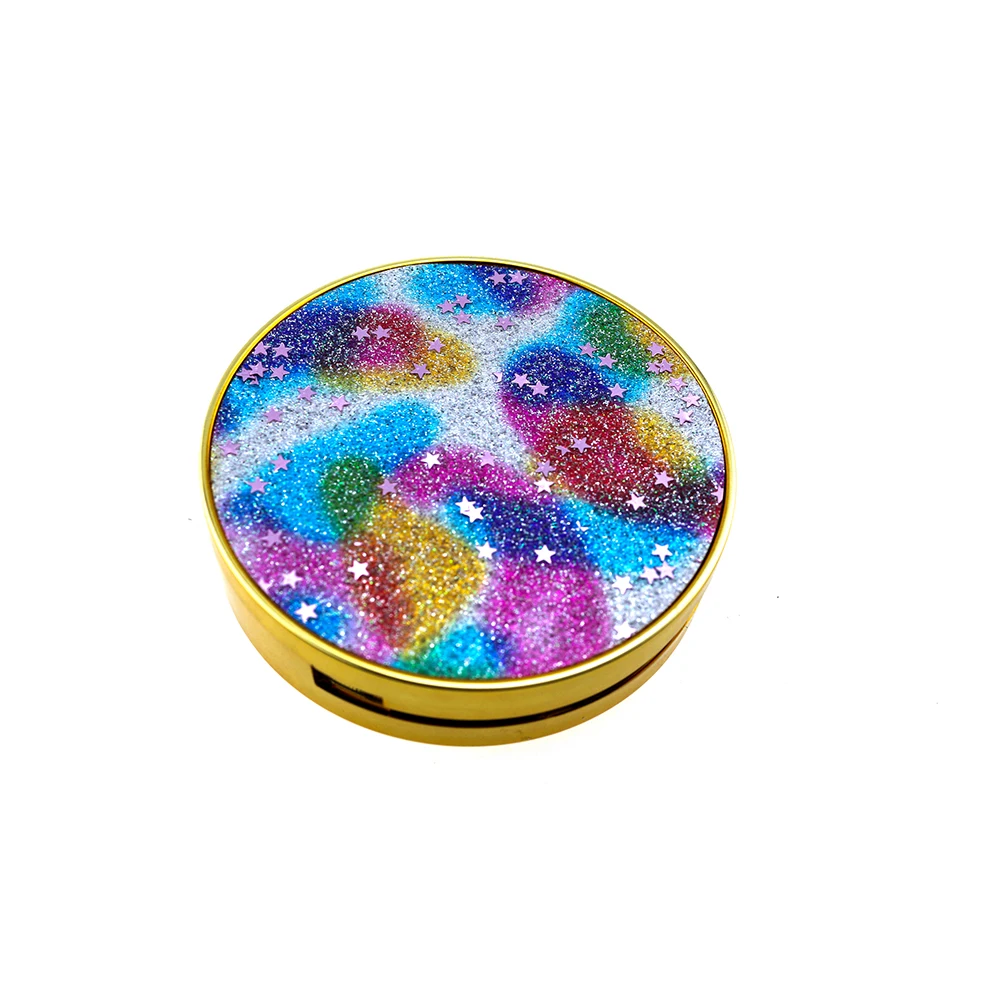 colorful mirror box Индивидуальная упаковка для ресниц круглая шкатулка с зеркалом Создайте свой собственный бренд приватный лейбл Макияж Красота 8-25 мм 3d5d норковые ресницы - Цвет: colorful mirror box