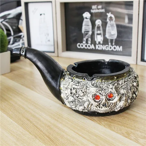 A NEWYEARNEW пепельница из смолы для автомобиля, креативный череп, сигареты, пепельница, Хэллоуин, бизнес, подарок бойфренду, украшение, домашний интерьер, подарок - Цвет: A