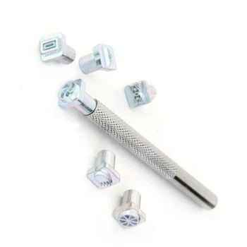 

43pcs/set 8mm / 0.32\" Carbon Steel Symbol Stamp Set For Metal Jewelry Leather