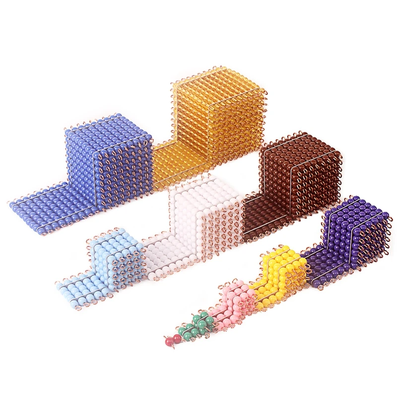 Kids Toy Montessori Colorful Beads Cubes Thousands Squares Materials Digitals 1-1000 Math Toys for Children Early Educational educational toys math toys teaching aids toys learning board toy