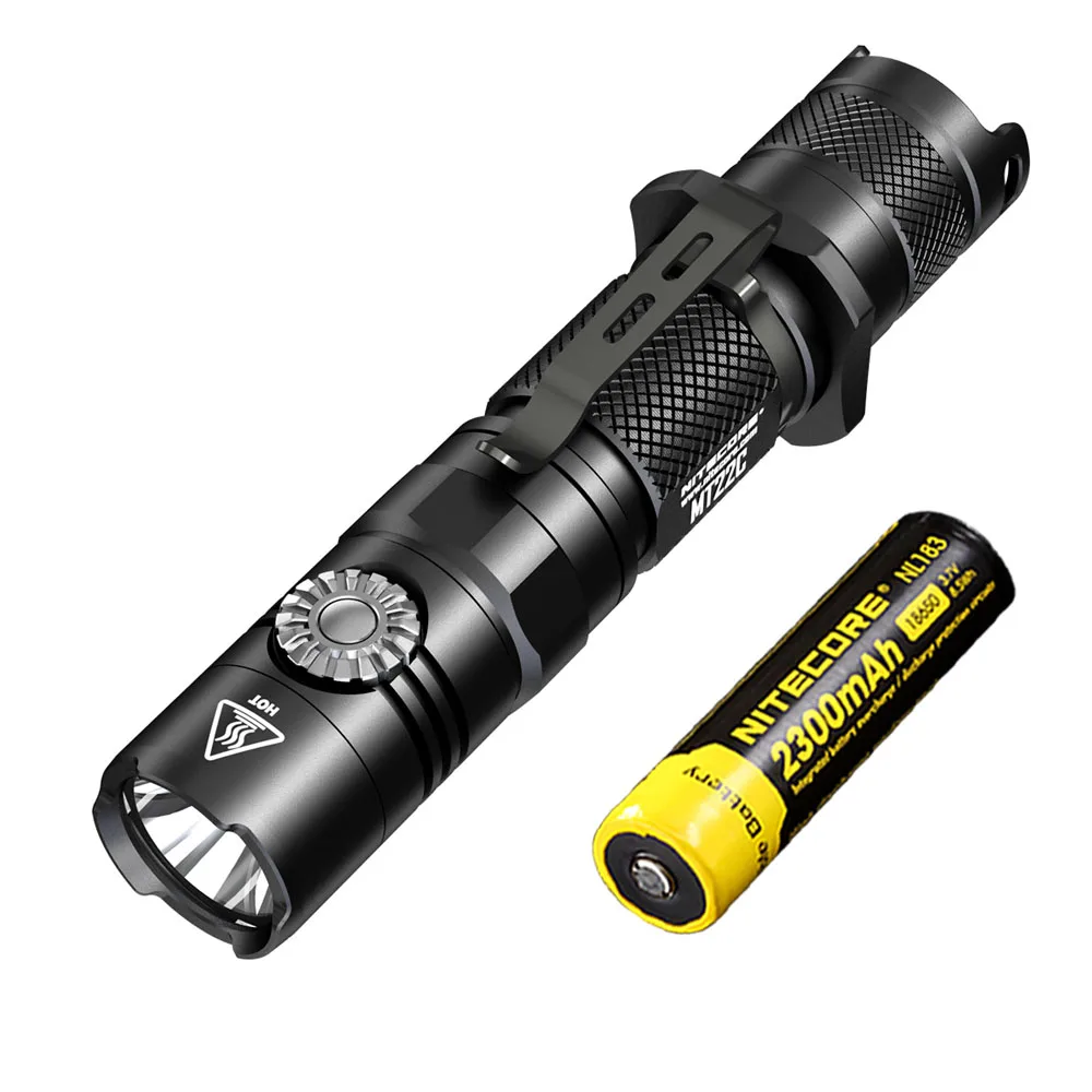 NITECORE MT22C поворотный переключатель фонарик CREE XP-L HD V6 max 1000 люмен луч бросок 185 М Спорт на открытом воздухе тактический фонарь - Испускаемый цвет: MT22C NL1823