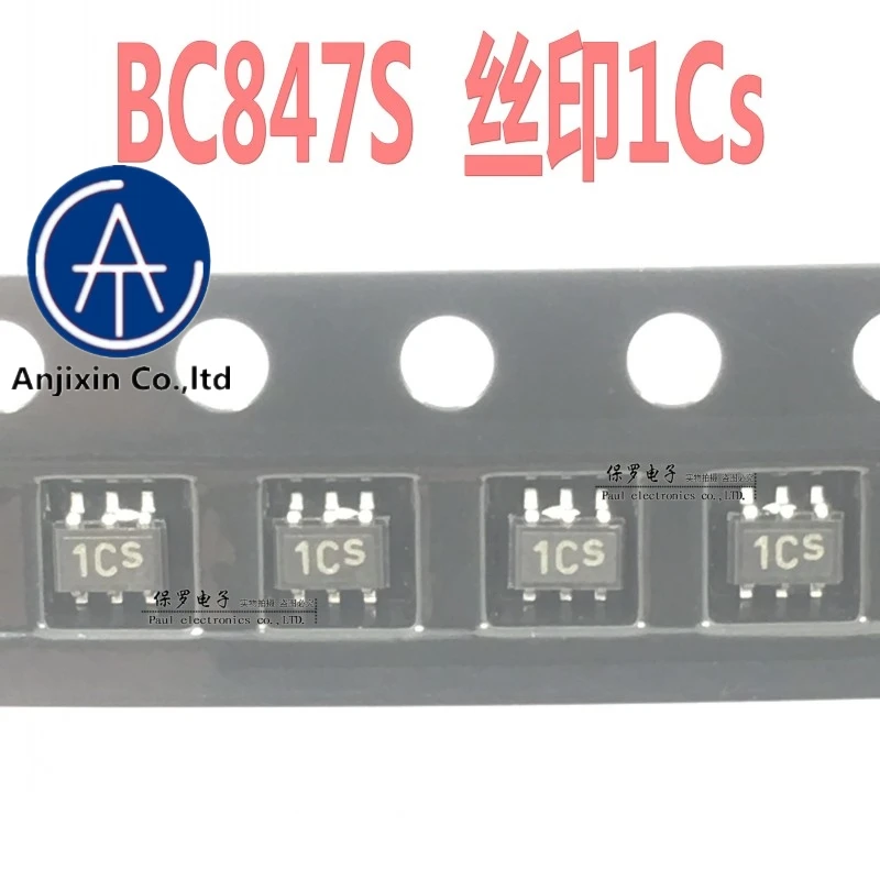 

10 шт., оригинальный новый SMD транзистор BC847SE6327 BC847S, Шелковый экран 1Cs SOT-100% 363