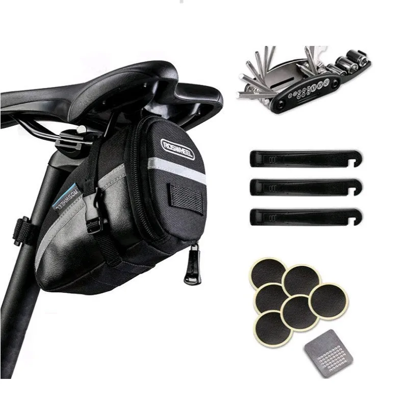 

Bicycle Saddle Bag 3D Shell Rainproof Reflective Shockproof Cycling Bike Tube Rear Tail Seatpost Bag Bike Accessories