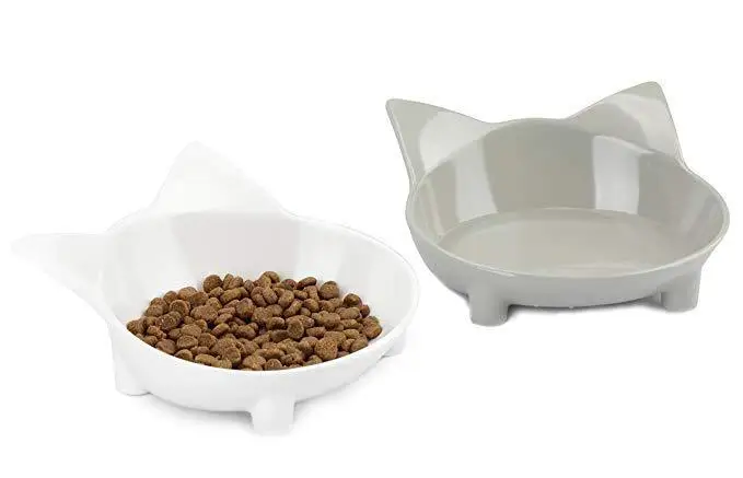 Double Cat Bowl Cat Beautiful Pet Class Ceramic Bowl Cat Bowl Decorations Cat Tableware Class Ceramic Bowl