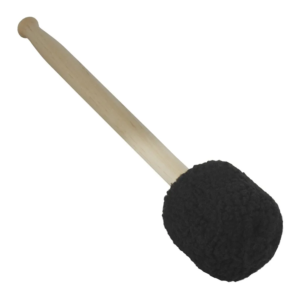 Drumsticks Concert Bass Drum Mallet Stick Beater with Black Plush Head