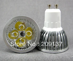 

10pcs/lot High power gu10 12w spotlights 110V 220V Dimmable gu 10 led bulb lighting