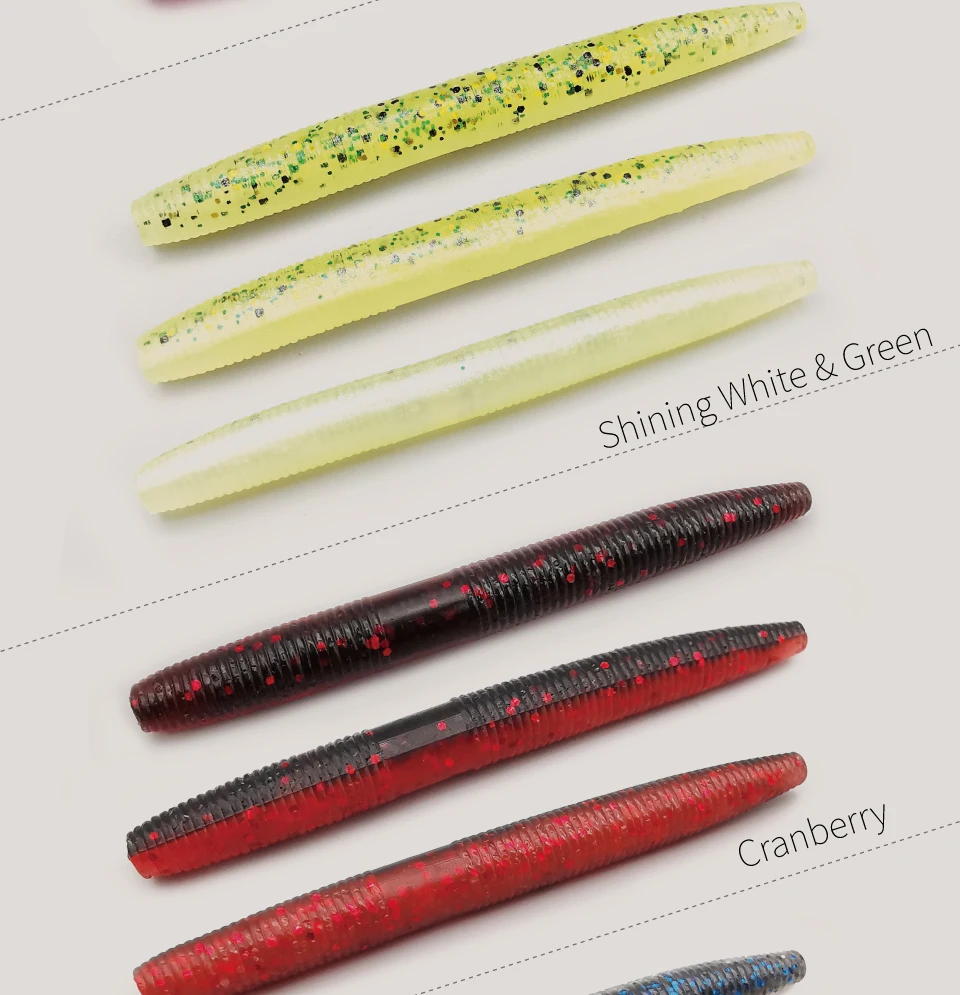 LUREHOLIC 3,0 Zoll Stick Worm Senko 12 Stück 8 cm 3,2 g Hochfrequenz-Tiny-Tremors Wacky Drop Shot Soft Lure Bait – Detail 8