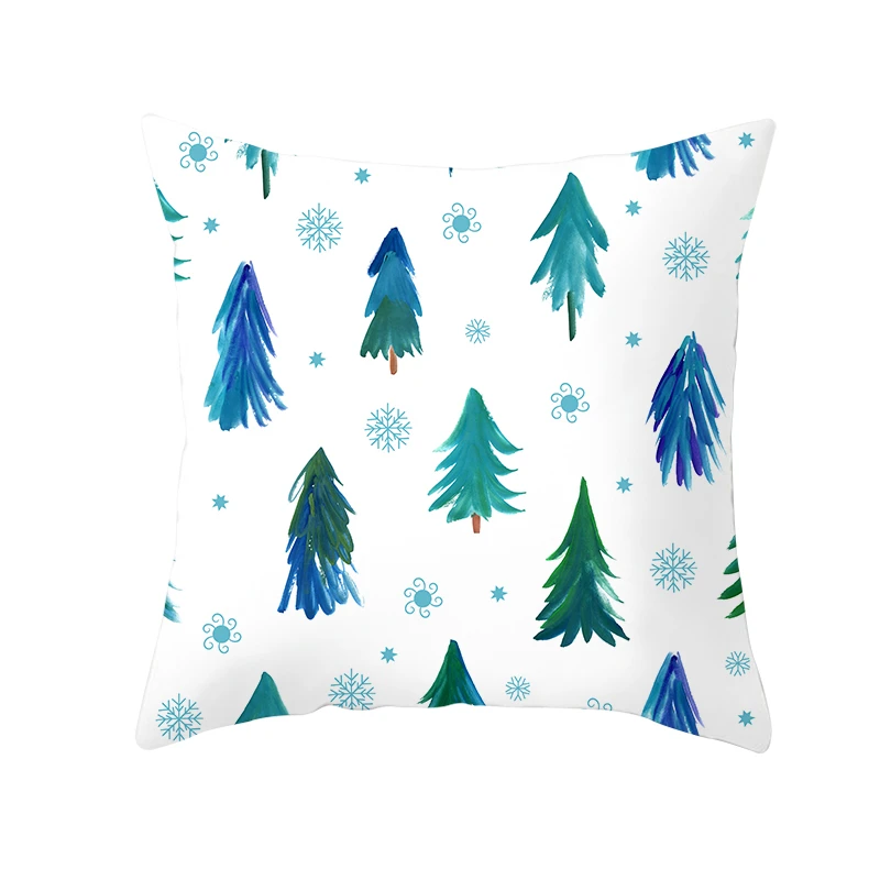 Fuwatacchi, Веселый Рождественский чехол для подушки, мультяшный узор, наволочка для подушки для дома, дивана, декоративная наволочка, наволочка