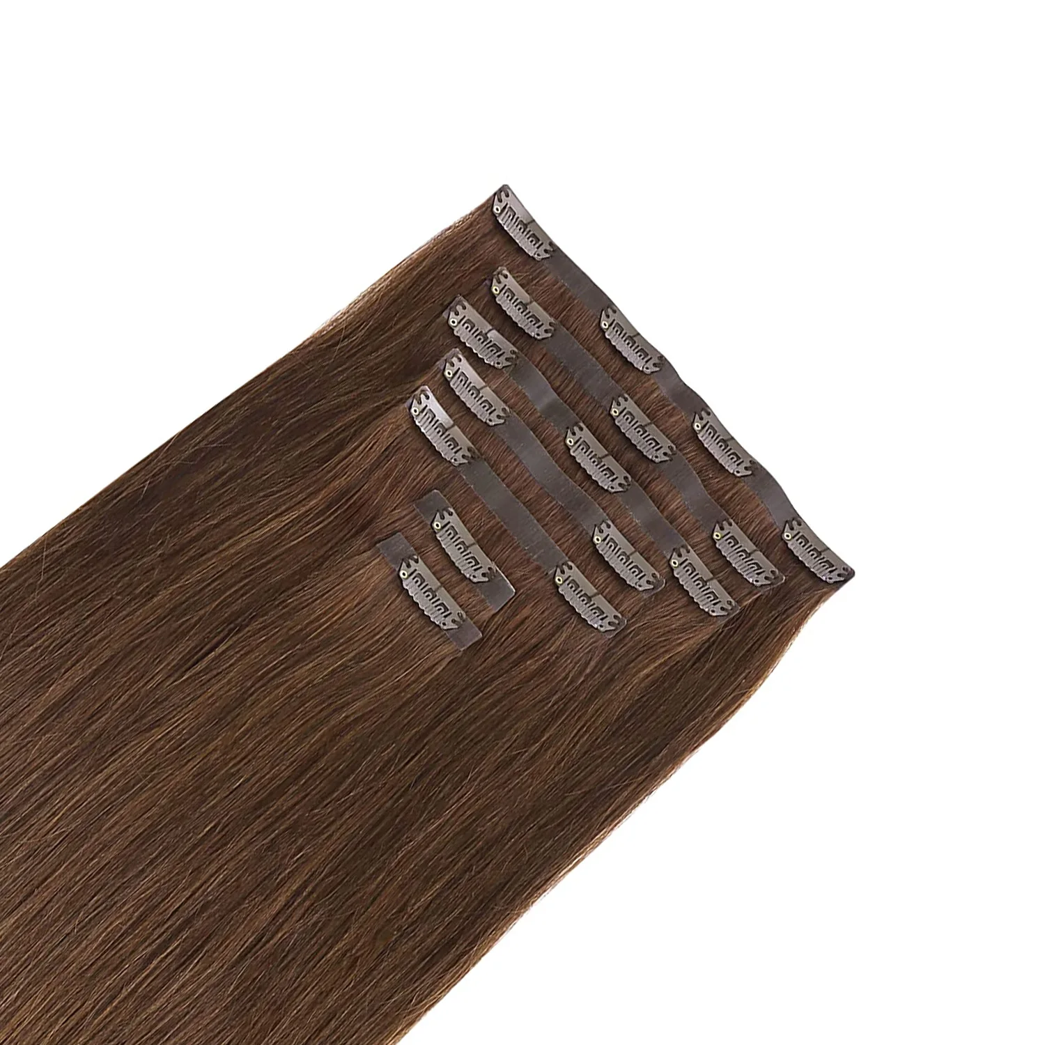 Hotbanana Natural Black Clip-in Hair Extensions - Real Human Remy Hair, Straight, 16 inch, 120g, 7pcs