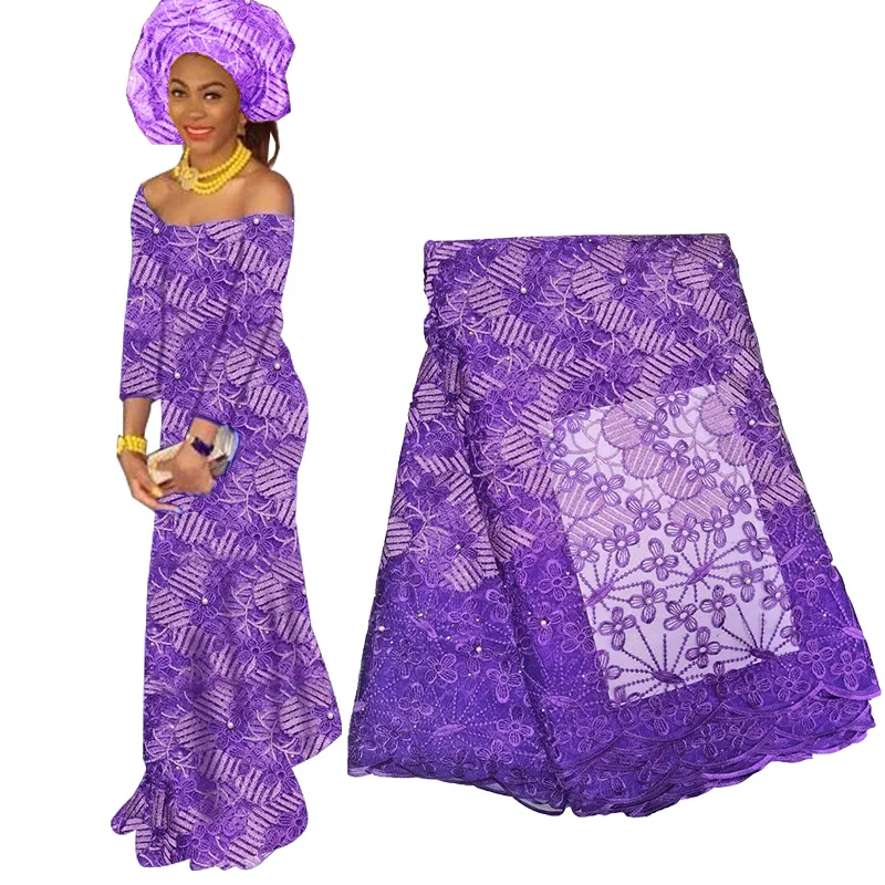 

Latest Rose Red African Beaded Lace Fabric 2019 French Tulle Lace Fabric For Wedding Party Nigerian Embroidery Laces Fabric
