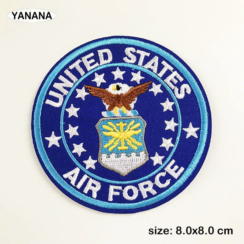 

air force Badge Patches for Clothing DIY Stripes Applique Clothes Stickers Iron on Creative Badges Parches