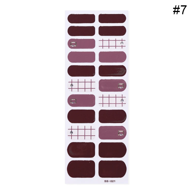 Nail Wraps 20 Съемный полное покрытие поддельные ногти Типсы с клеем, стикер смешанный шаблон многоразовые инструменты для украшения ногтей - Цвет: Nail Wraps 20