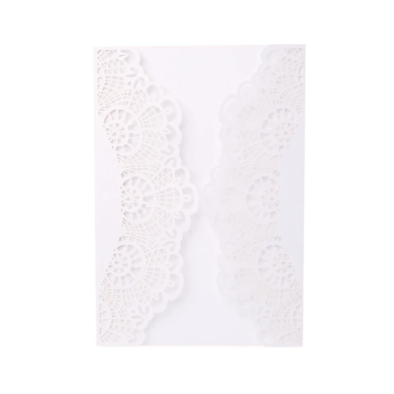  10Pcs Wedding Invitation Cards Kits With Envelopes Seals Personalized Printing D08D - 4.00036E+12