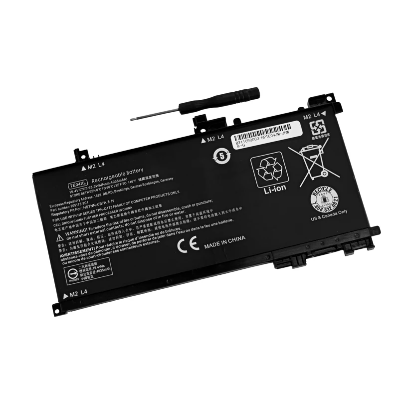Bateria do Portátil Te04xl para hp 905175-2c1 para hp Apexway Omen Bateria Hstnn-db7t - Pavilion 15 Tpn-q173 15.4 v 15-ax - Imagem 3
