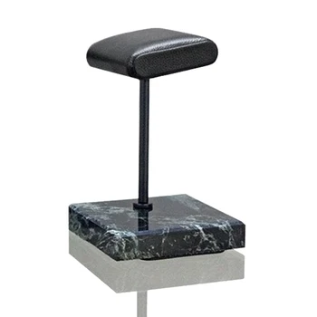 

Marble Base PU Leather Watch Stand, High-End Metal Rod Watch Stand, Bracelet, Necklace, Display Stand