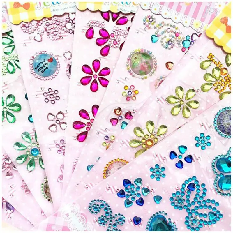 New Acrylic Crystal sticker Butterfly Stickers Diy Decals Accessories Mobile phone Laptop decoration Children Toys | Игрушки и хобби